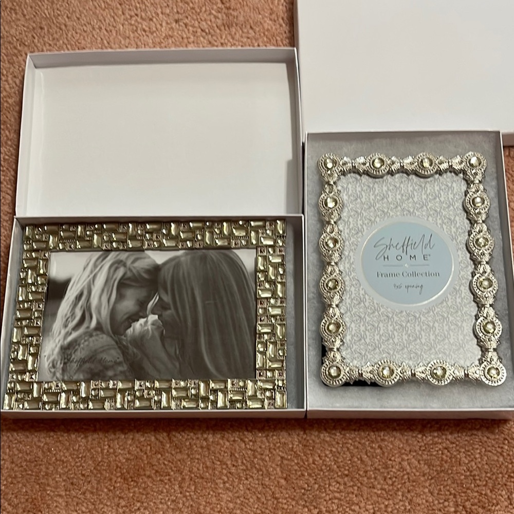 Sheffield Home Silver Accent Picture Frame with Ornate Design